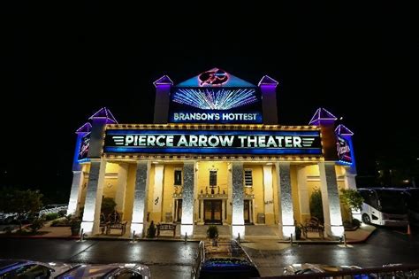 Pierce arrow branson - Box office hours 8:30am-8:00pm Monday through Saturday. 10am-8pm on Sunday. From Hwy. 65: Take Hwy 65 to Hwy. 76 exit. Take Hwy 76 to Shepherd of the Hills Expy turn right at stop light. The Pierce Arrow Theater is located on the right. or From Hwy 65 turn right on Hwy. 248 exit, follow 248 to Shepherd of the Hills Expy.